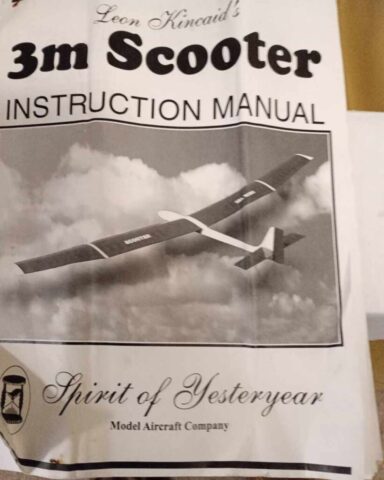 Scooter glider manual Scooter glider kit radio control plane for sale