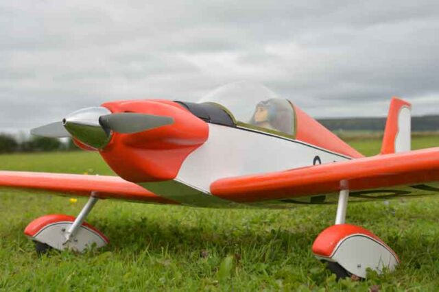 Colibri close up Model plane on ground at Truro model flying club