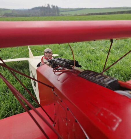 Fokker D7 cockpit from front Scale Fokker D7 at Truro and district model flying club