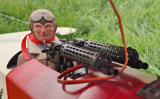 Fokker D7 pilot detail Scale Fokker D7 at Truro and district model flying club