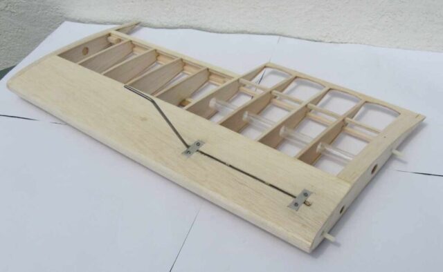 Wing-structure Model plane construction at Truro model flying club